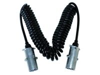 Elektrický kabel 7pramenný, 24 V spirálový se zástrčkami z lehkého kovu - S (kolík)